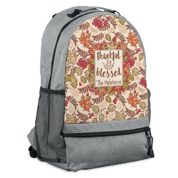 Thankful & Blessed Backpack - Grey (Personalized)