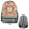 Thankful & Blessed Large Backpack - Gray - Front & Back View