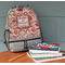 Thankful & Blessed Large Backpack - Gray - On Desk