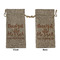 Thankful & Blessed Large Burlap Gift Bag - Front & Back (Personalized)
