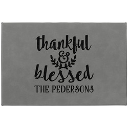 Thankful & Blessed Large Gift Box w/ Engraved Leather Lid (Personalized)