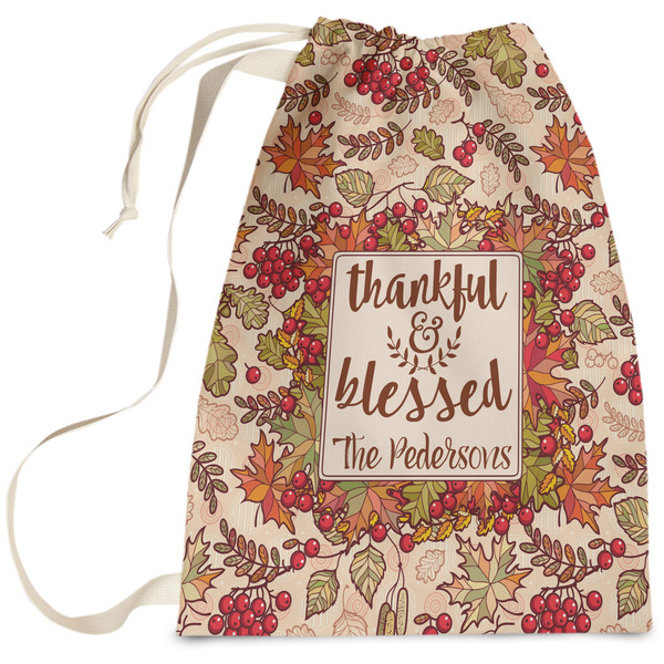 Custom Thankful & Blessed Laundry Bag - Large (Personalized)