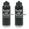 Thankful & Blessed Laser Engraved Water Bottles - Front & Back Engraving - Front & Back View