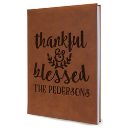 Thankful & Blessed Leather Sketchbook (Personalized)