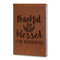 Thankful & Blessed Leatherette Journal - Large - Double Sided (Personalized)