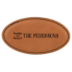 Thankful & Blessed Leatherette Oval Name Badge with Magnet (Personalized)