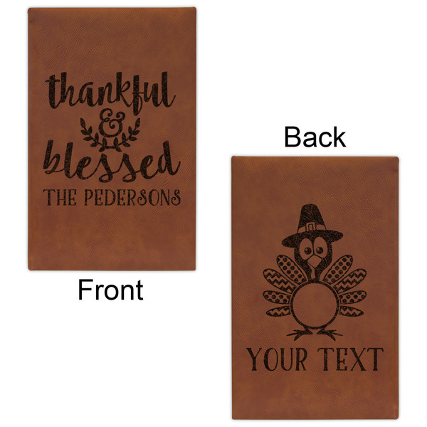 Thankful & Blessed Leatherette Sketchbooks - Small - Double Sided - Front & Back View