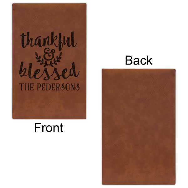 Thankful & Blessed Leatherette Sketchbooks - Small - Single Sided - Front & Back View