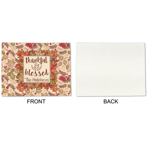 Thankful & Blessed Linen Placemat - APPROVAL Single (single sided)