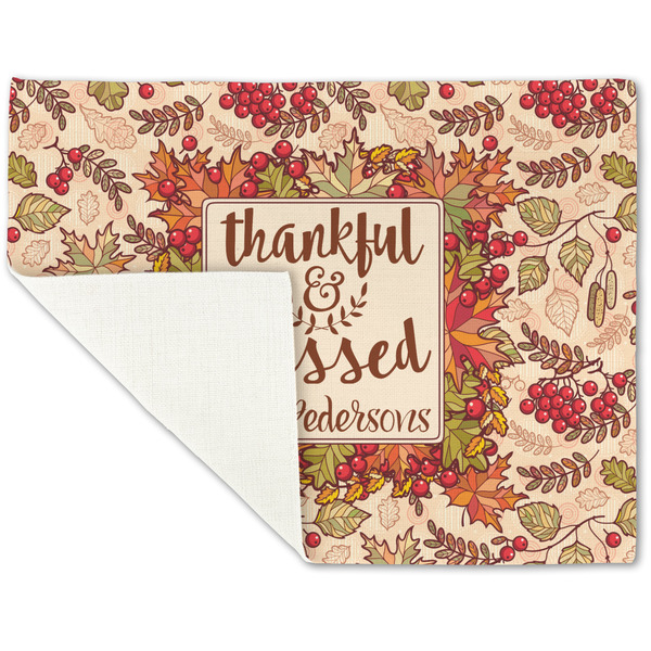 Thankful & Blessed Linen Placemat - Folded Corner (single side)