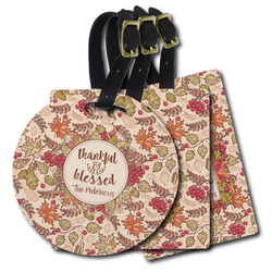 Thankful & Blessed Plastic Luggage Tag (Personalized)