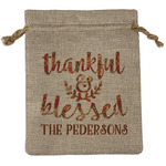 Thankful & Blessed Burlap Gift Bag (Personalized)