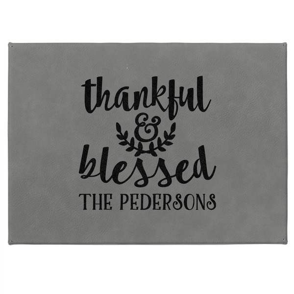 Thankful & Blessed Medium Gift Box with Engraved Leather Lid - Approval