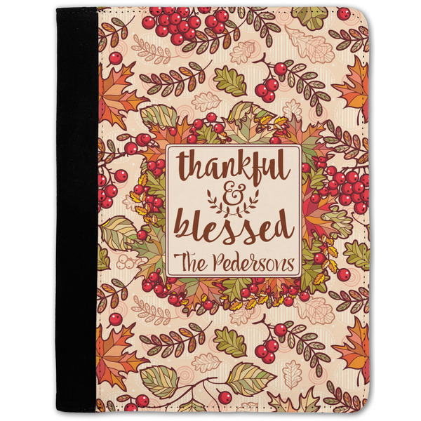 Custom Thankful & Blessed Notebook Padfolio - Medium w/ Name or Text