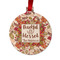 Thankful & Blessed Metal Ball Ornament - Front