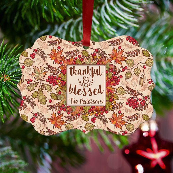 Thankful & Blessed Metal Benilux Ornament - Lifestyle