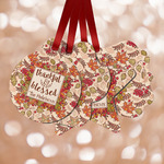 Thankful & Blessed Metal Ornaments - Double Sided w/ Name or Text