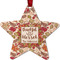 Thankful & Blessed Metal Star Ornament - Front