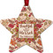 Thankful & Blessed Metal Star Ornament - Double Sided w/ Name or Text
