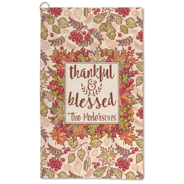 Custom Thankful & Blessed Microfiber Golf Towel (Personalized)