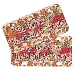 Thankful & Blessed Mini/Bicycle License Plate (Personalized)