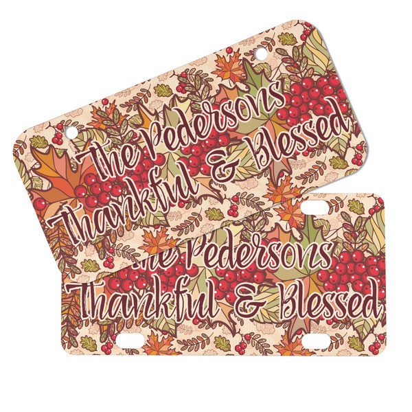Thankful & Blessed Mini License Plates - MAIN (4 and 2 Holes)