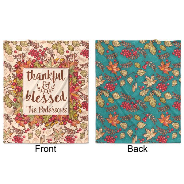 Thankful & Blessed Minky Blanket - 50"x60" - Double Sided - Front & Back