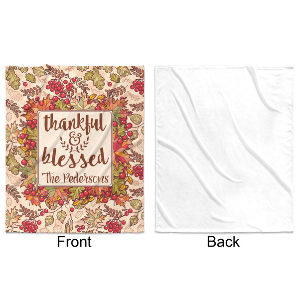 Thankful & Blessed Minky Blanket - 50"x60" - Single Sided - Front & Back