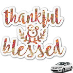 Thankful & Blessed Monogram Car Decal