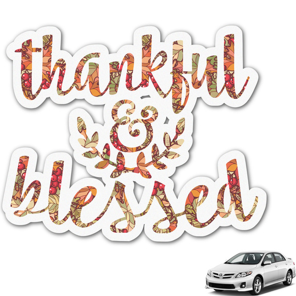 Custom Thankful & Blessed Monogram Car Decal