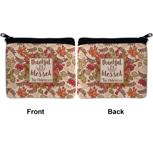 Thankful & Blessed Neoprene Coin Purse - Front & Back (APPROVAL)