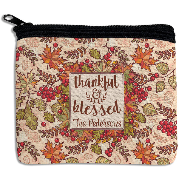 Custom Thankful & Blessed Rectangular Coin Purse (Personalized)