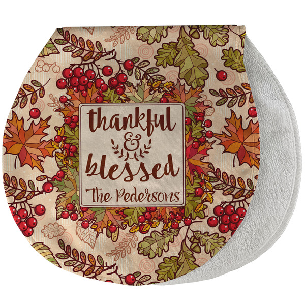 Custom Thankful & Blessed Burp Pad - Velour w/ Name or Text