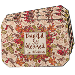 Thankful & Blessed Dining Table Mat - Octagon w/ Name or Text