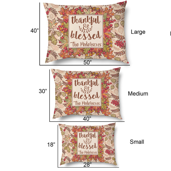 Thankful & Blessed Outdoor Dog Beds - SIZE CHART