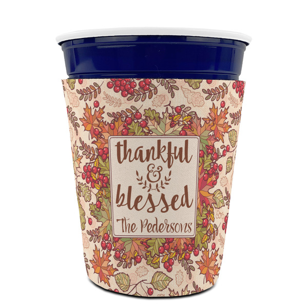 Thankful & Blessed Party Cup Sleeves - without bottom - FRONT (on cup)