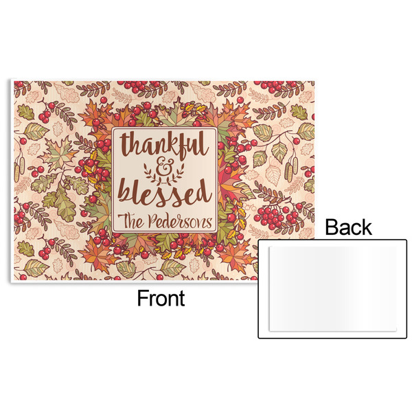 Thankful & Blessed Disposable Paper Placemat - Front & Back