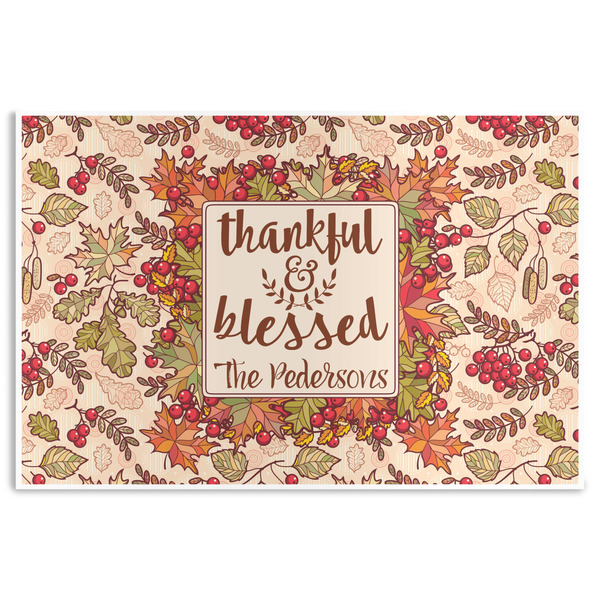 Custom Thankful & Blessed Disposable Paper Placemats (Personalized)