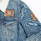 Thankful & Blessed Patches Lifestyle Jean Jacket Detail
