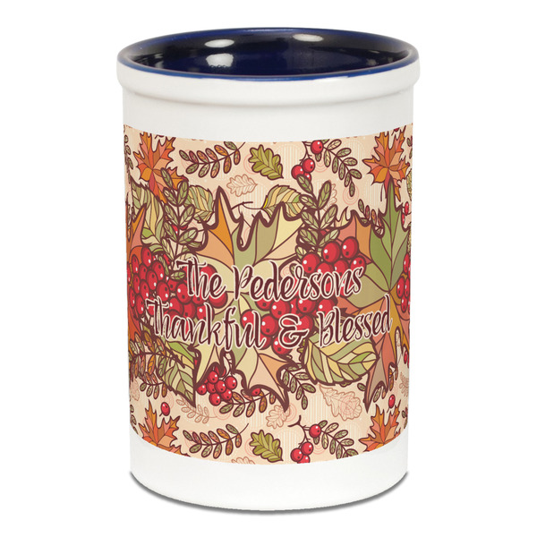 Thankful & Blessed Pencil Holder - Blue