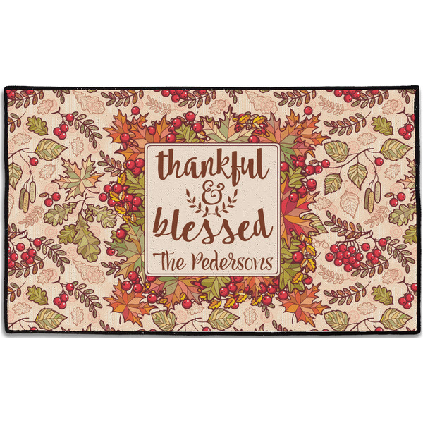 Custom Thankful & Blessed Door Mat - 60"x36" (Personalized)