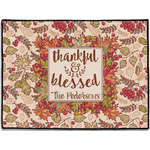 Thankful & Blessed Door Mat - 24"x18" (Personalized)