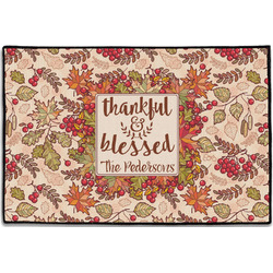 Thankful & Blessed Door Mat - 36"x24" (Personalized)