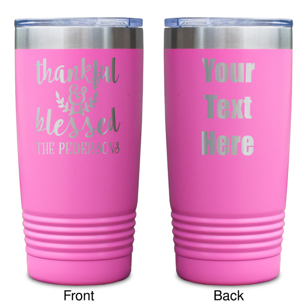 Thankful & Blessed Pink Polar Camel Tumbler - 20oz - Double Sided - Approval