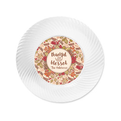 Thankful & Blessed Plastic Party Appetizer & Dessert Plates - 6" (Personalized)