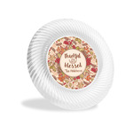Thankful & Blessed Plastic Party Appetizer & Dessert Plates - 6" (Personalized)