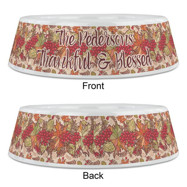 Thankful & Blessed Plastic Pet Bowls - Large - APPROVAL