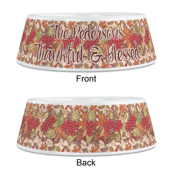 Thankful & Blessed Plastic Pet Bowls - Medium - APPROVAL