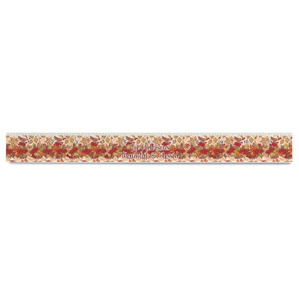 Thankful & Blessed Plastic Ruler - 12" - FRONT