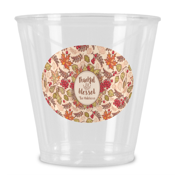 Custom Thankful & Blessed Plastic Shot Glass (Personalized)